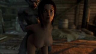 Lara Croft vs Goblin