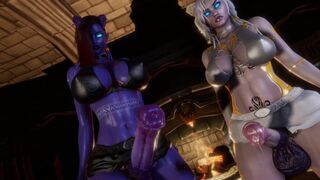 Draenei futa 3some