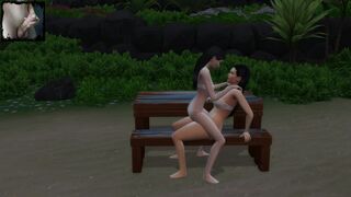Alice Liddell sucks Kim K's strapon. 3D porn animation. Hentai porn. Sims 4 sex mod.