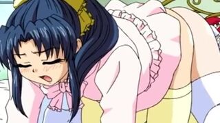 Lesbian anime sex with dildo toys