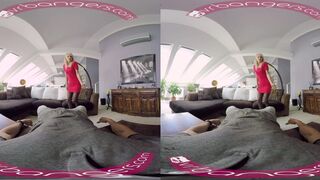 KATY ROSE LADY IN RED – BLONDE GIRL IN STOCKINGS VR HD