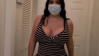 QUARANTINE AND CHILL? I FUCKED MY BIG ASS TINDER DATE AND CAME ON HER MASK