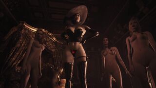 Resident Evil Village: Lady Dimitrescu Strap On & Vampire Daughters Dominate - Alcina Dominatrix