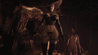 Resident Evil Village: Lady Dimitrescu Strap On & Vampire Daughters Dominate - Alcina Dominatrix