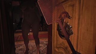 Resident Evil 8 - Lady Dimitrescu Spanked by Fly Swatter Resident Evil Village: Big Booty Lady