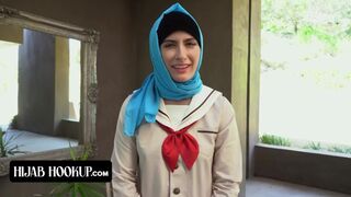 Hijab Hookup - Middle Eastern Cutie Angeline Red Is Ready To Go All The Way With Her Boyfriend & Jumps On His Cock