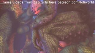 Lizard monsters with big 3d hentai both holes of Ivy.mp4