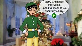[Xmas Hentai Game] Christmas Pay Rise - Mrs. Santa fucks cheat on her husband with Sparky the elf