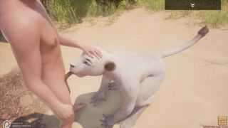 Wild Life / Mating With White Lioness Furrie Girl
