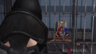 Batman fucks hard Harley Quinn in jail
