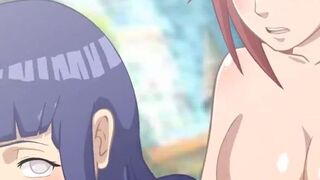 Naruto And Fairy Tail - Himawari Sakura Hinata Futa Sara Lesbian Orgy P67