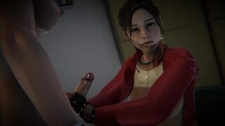 Futa Resident Evil - Jill Valentine fucks Claire Redfield - 3D Porn