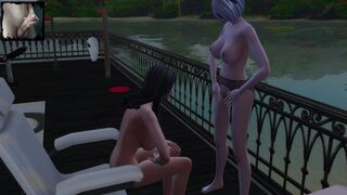 3D porn animation. hentai. Sims 4 sex mod. Lesbian sex. Strap-on. Licking pussy. 2B.