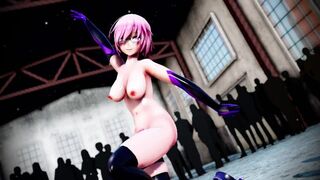 mmd r18 Mash Kyrielight Fate Grand Order holy knight was order to become holy slut 3d hentai