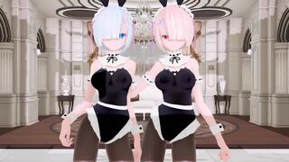 (MMD Insect) Rem And Ram (Gimme That) (bunny suit) (Submitted by ?????)