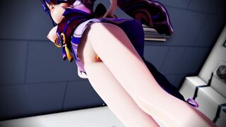 mmd r18 Raiden Shogun's female pig toilet dance 3d hentai erotic and seductive