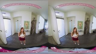Busty boss employee with dominating skill VR