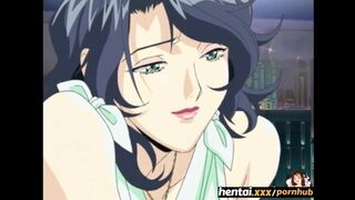Hentai.xxx - Busty MILF Seduces a younger guy and swallows his load