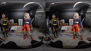 Batgirl and superwoman have erotic lesbian encounter in VR