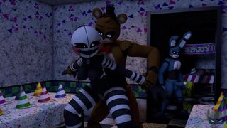 Freddy plays with the puppet (with sound)