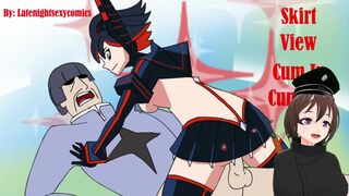 Ryuko Matoi riding on the cock until she cums