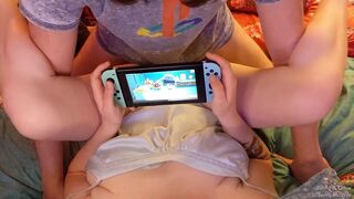 She's so excited for the Animal Crossing Update that it's hard to get her to put the Switch down