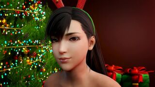 tifa lockhart as santa girl receives world's biggest bbc as x-mas gift!