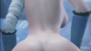WHITE BUTTOCKS WITH BIG COCK IN THE ASS