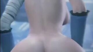 WHITE BUTTOCKS WITH BIG COCK IN THE ASS