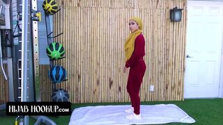 Hijab Hookup - Cute Arab Babe Leaves Her Trainer To Stretch Her And Work On Her Orgasms