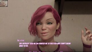 Futanari porn. Stepmother spies on her . 3D dick girl. Huge boobs.