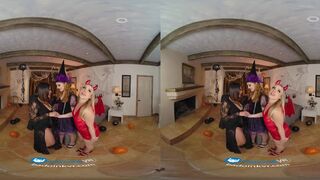 Halloween Orgy With Horny Vampire, Witch And Devil VR Porn