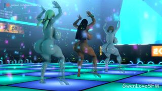 Tsunade, Chell, Maddie Sexy Thick girls Halloween dance (SFM Animation)