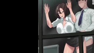 Couple fucking in the office / Uncensored Hentai