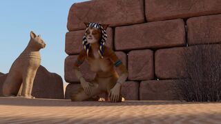 Ankha Rides Dildo In The Desert ■ Blender SFM With Sound