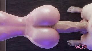 compilation - skinny girls getting thick rolls - 3D animation