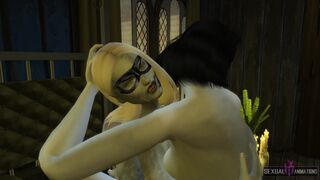 Busty Lesbian Vampires Having Wild Sex With Plastic Cock - Sexual Hot Animations