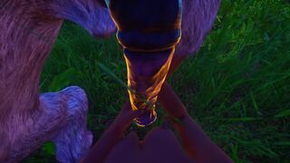 Furry Blowjob POV | Blowjob for a forest monster | Wild Life