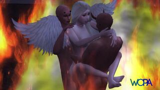 DEMONS HOLD ANGEL AND DOUBLE PENETRATION IN THE INNOCENT - 3D ANIMATION