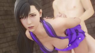 final fantasy horny tifa in dress tied up fucks huge cock in public without being shy ❤︎ 60fps sfm