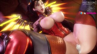 Mercy POV Pussy Creampie (with sound) 3d overwatch animation hentai anime cum inside blender sfm