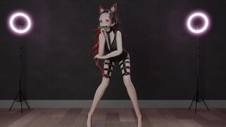 【R18-MMD-4K】Demon Slayer Nezuko 禰豆子 pink cat