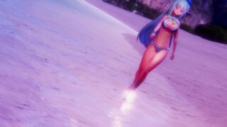 Aqua Beach Episode Turn Lewd - KonoSuba - [MMD-3D][BY-mitsuboshiL]