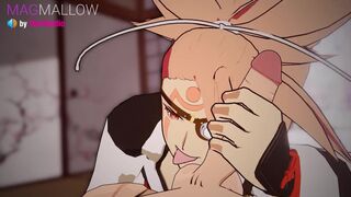 Baiken from Guilty Gear Blowjobs You with Sound Design (3d animation hentai anime game ASMR voice)