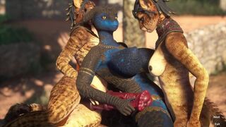 Sexy Furry Dragon Girl Spreads Her Legs for Giant FUTANARI Cock Carnal Instinct