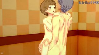 Satonaka and Yu Narukami have deep fucking in a karaoke room. - Persona 4 Hentai