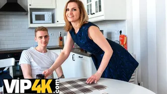 Tutor 4K - Help Mature Tutor Drilled By Angry Student In The Kitchen