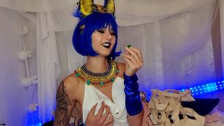 Ankha Swallows Goddess Sacrifices! FULL (Soft Vore, Neck Fetish)