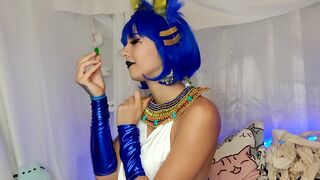 Ankha Swallows Goddess Sacrifices! FULL (Soft Vore, Neck Fetish)