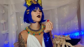 Ankha Swallows Goddess Sacrifices! FULL (Soft Vore, Neck Fetish)